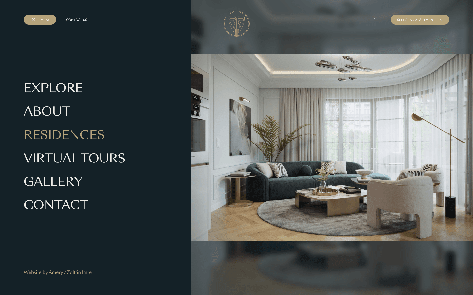Real estate promo website menu UI design essentials