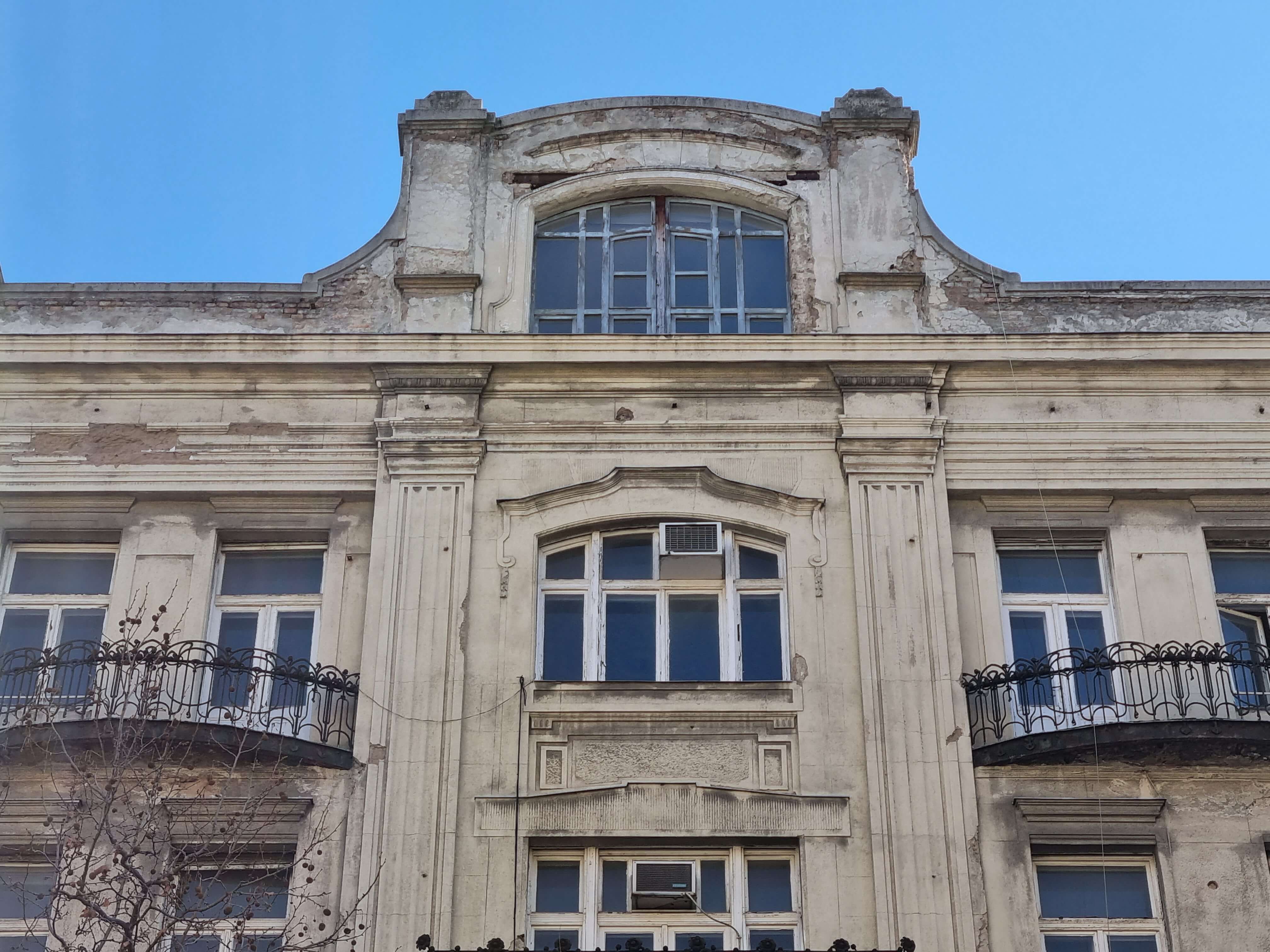 The Alkotmany 27 facade is not in good shape today